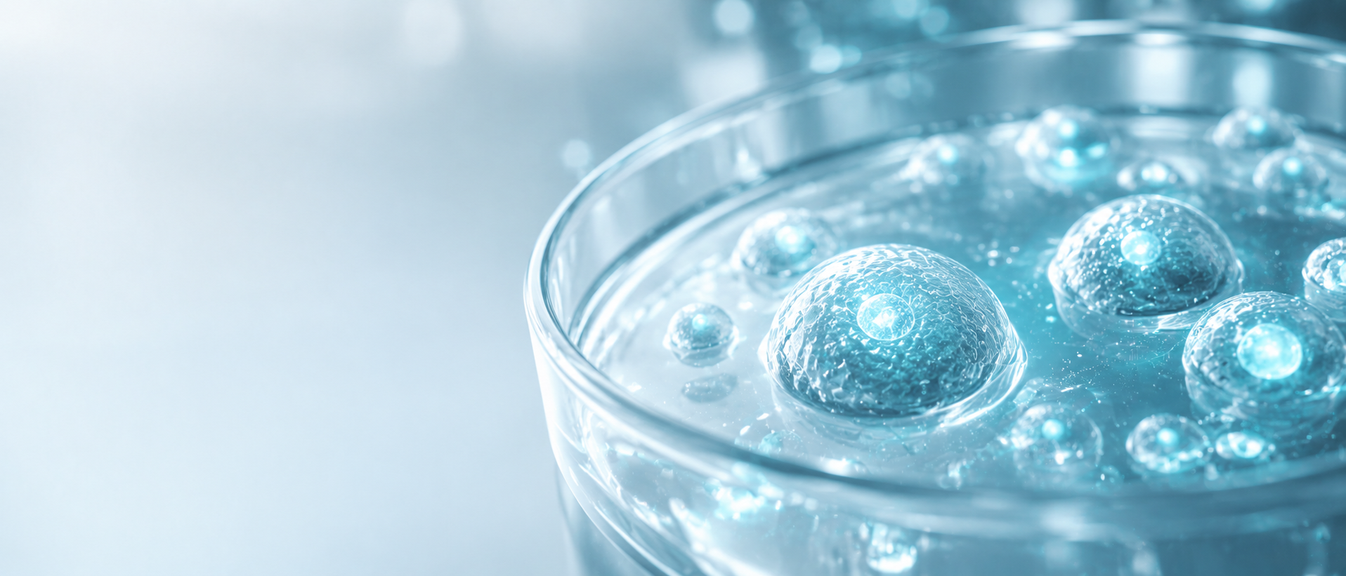 Microscopic view of Muse stem cells (Multilineage-differentiating Stress-Enduring cells) in culture