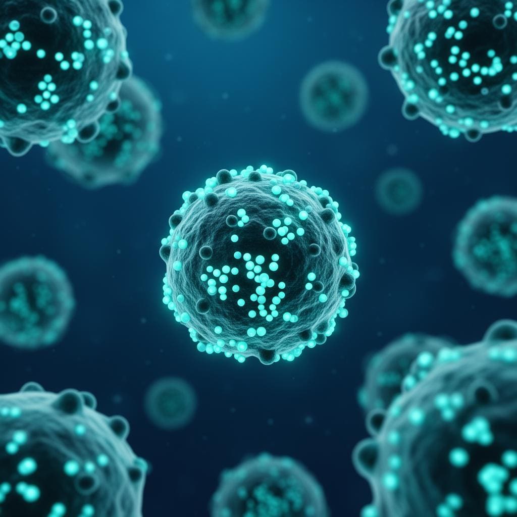 Microscopic visualization of MSC-derived exosomes used in next-generation cell-free regenerative exosome therapy at TurkeyStemcell clinic