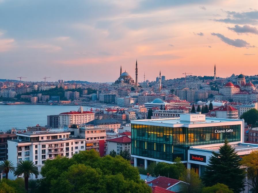 Istanbul cityscape with modern aesthetic clinics showing premier hair restoration and regenerative medicine destination in Turkey