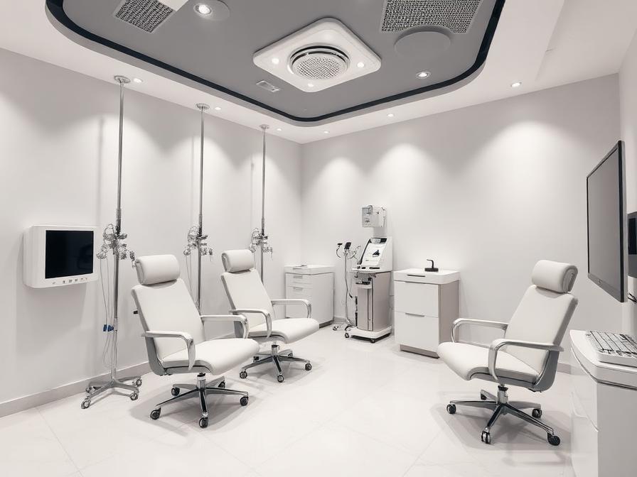 Premium autoimmune treatment clinic with IV infusion chairs and advanced immunology equipment in Istanbul Turkey