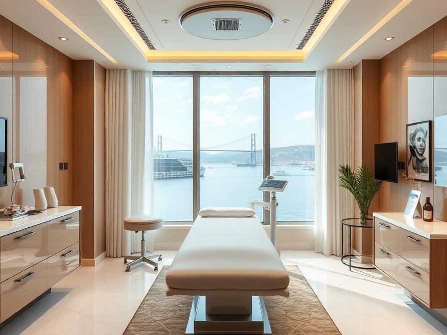 Premium regenerative medicine and orthopedic treatment suite at TurkeyStemcell clinic featuring luxury patient amenities for international arthritis treatment patients visiting Turkey
