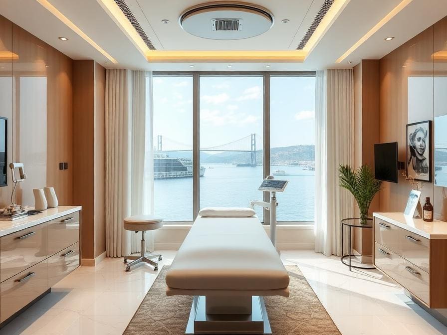 Premium regenerative medicine and orthopedic treatment suite at TurkeyStemcell clinic featuring luxury patient amenities for international arthritis treatment patients visiting Turkey