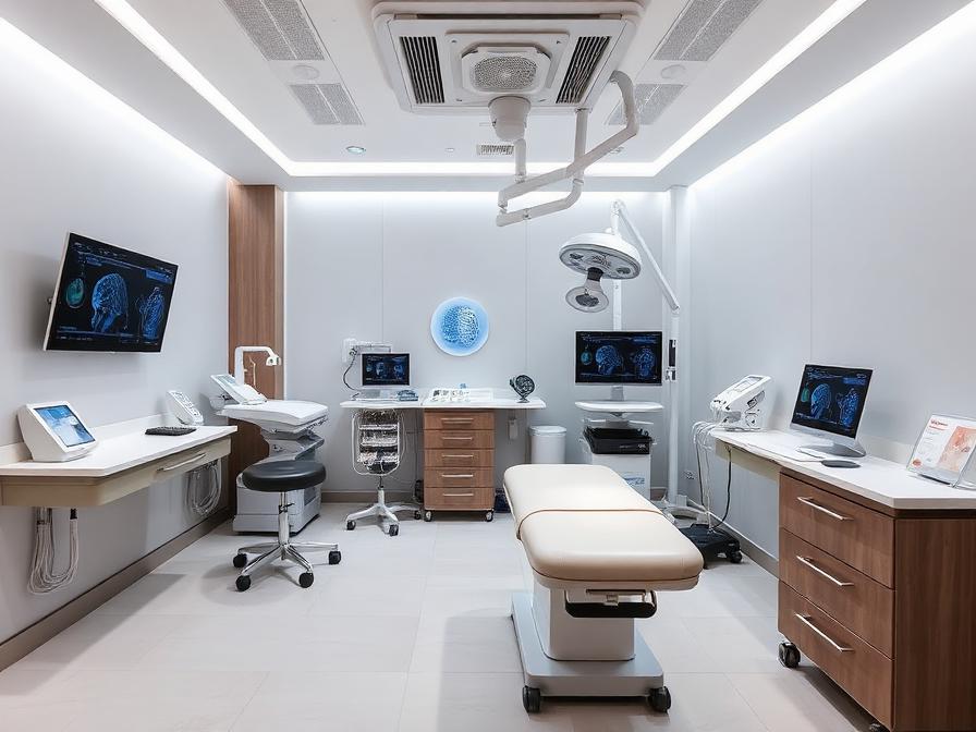 Premium neurology clinic treatment room in Istanbul with advanced neuro-regenerative medical equipment