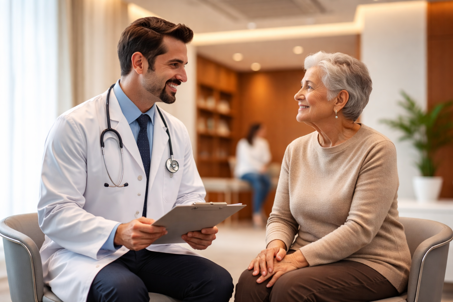 Doctor consulting with patient about regenerative medicine treatment plan at TurkeyStemcell clinic
