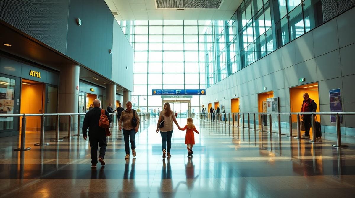 Family arriving at Istanbul Airport for autism stem cell therapy treatment in Turkey