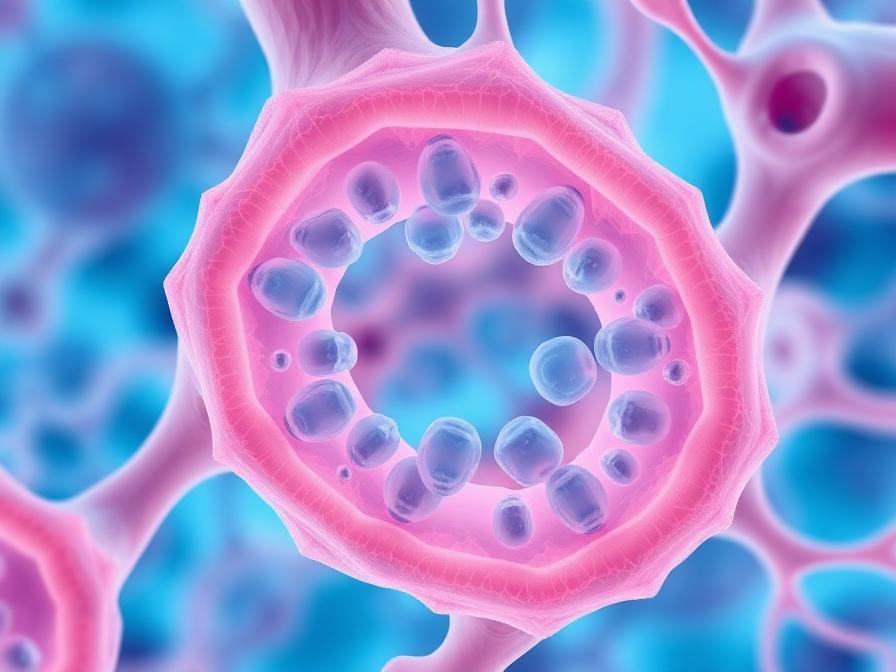 High-magnification microscopic visualization of Wharton's Jelly connective tissue matrix from the human umbilical cord showing multipotent mesenchymal stem cells used in regenerative medicine treatments at TurkeyStemcell clinic in Turkey