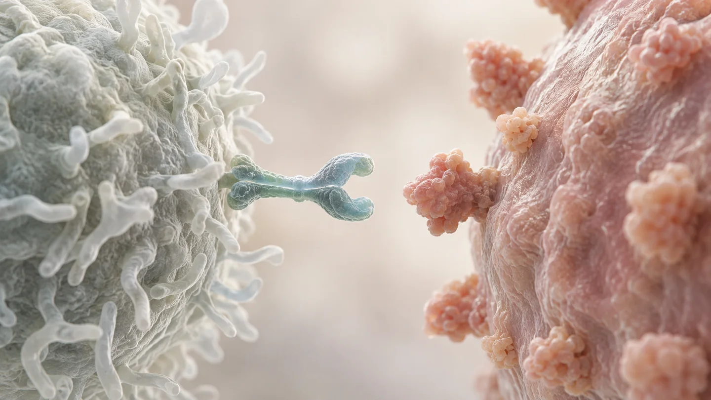 Conceptual illustration of car-t receptor recognition concept.
