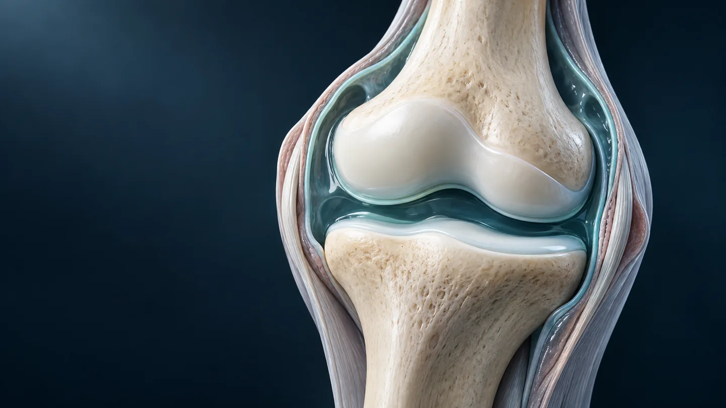 Conceptual illustration of joint anatomy for arthritis information.