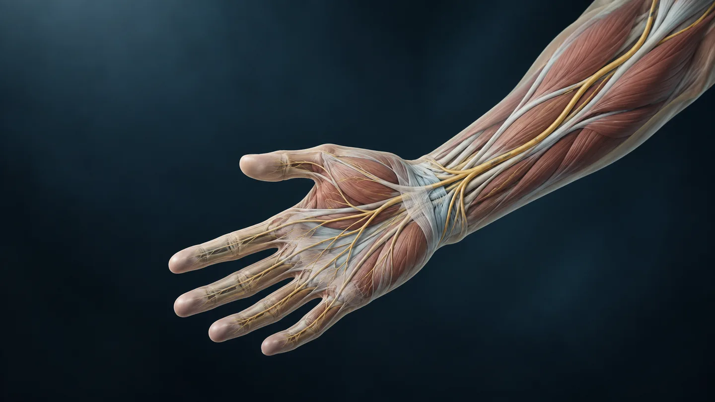 Illustration peripherer Nerven und Gliedmaßen zum Thema CRPS.