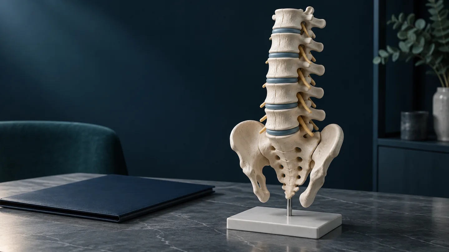 Conceptual illustration of postoperative lumbar assessment context.