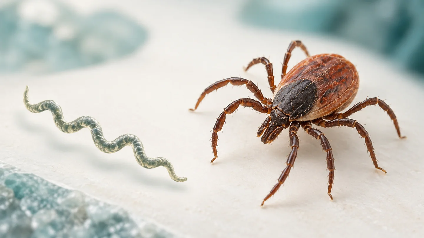Conceptual illustration of tick-borne disease information context.