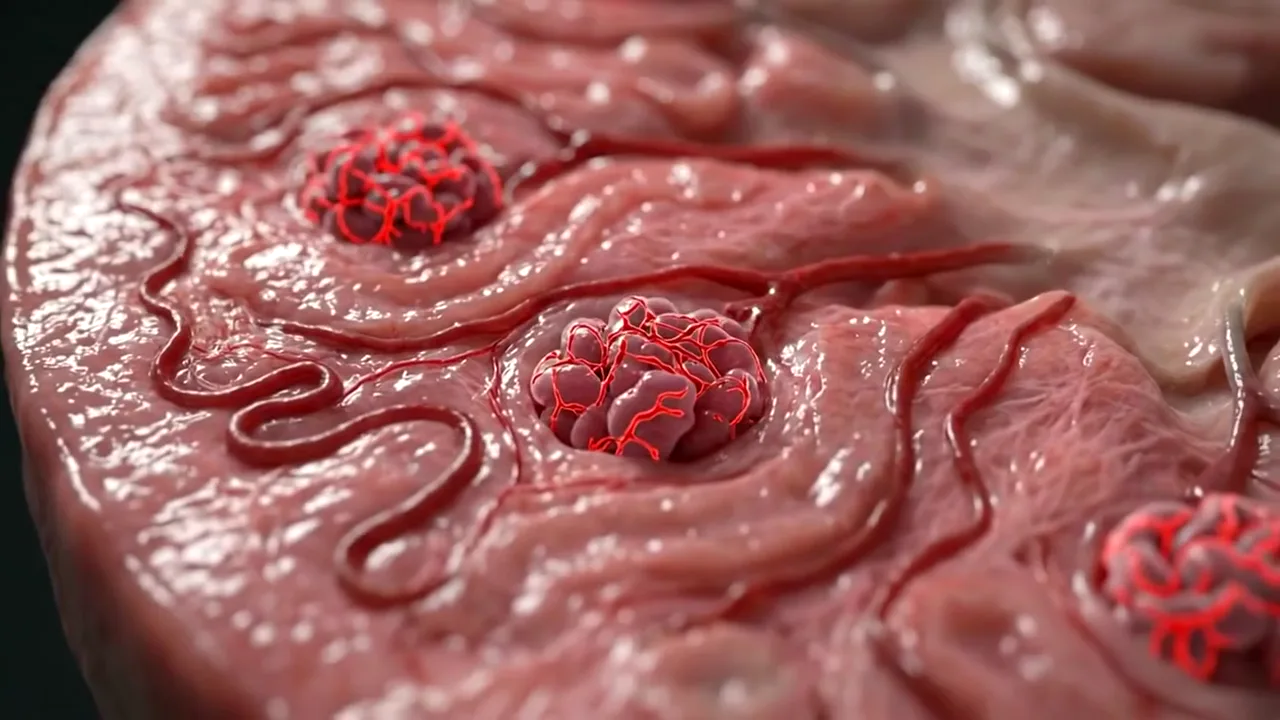 Illustrative animation of kidney filtering units regaining blood flow.
