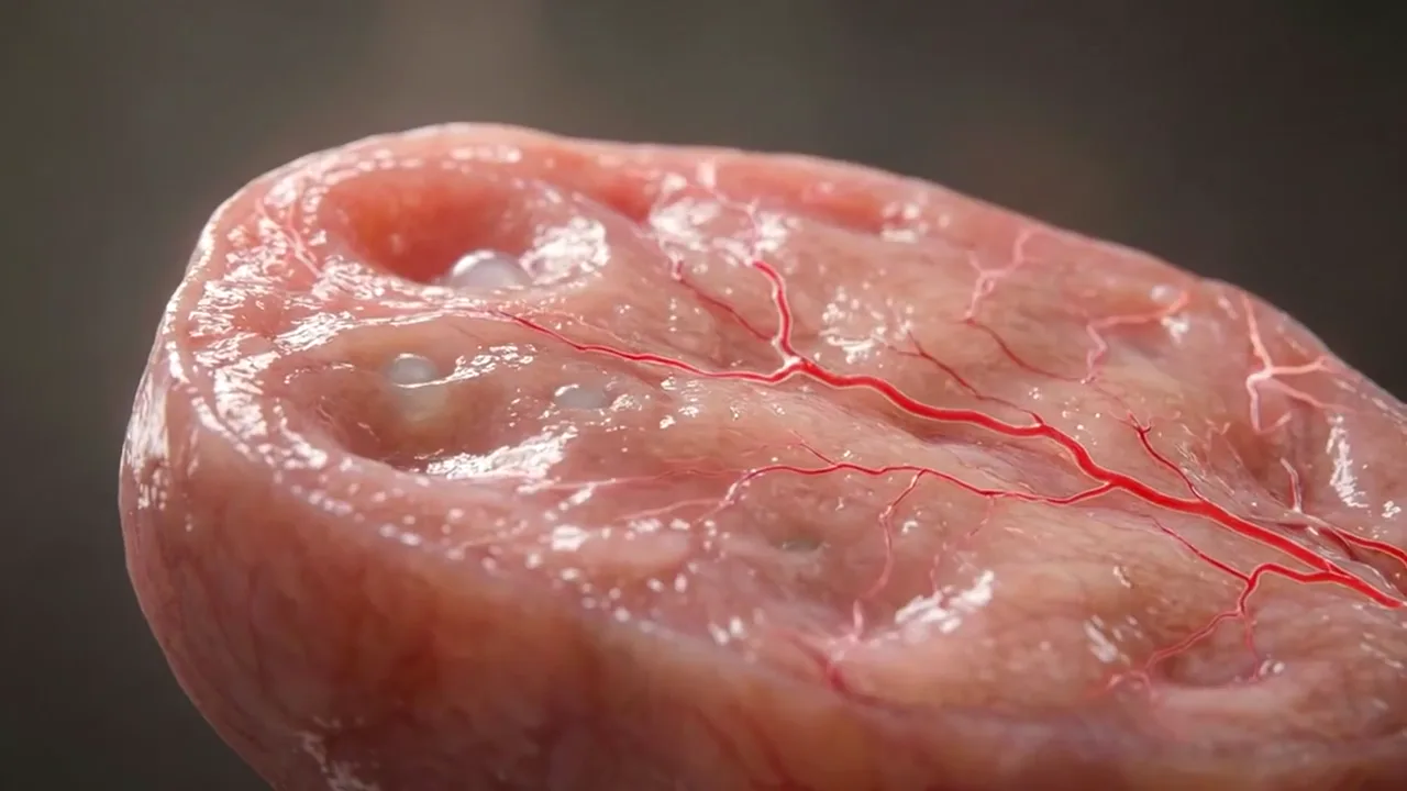 Illustrative animation of improved blood flow and healthier follicles in an ovary.